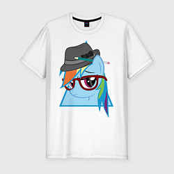Мужская slim-футболка Rainbow Dash hipster