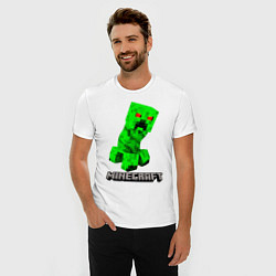 Футболка slim-fit MINECRAFT CREEPER, цвет: белый — фото 2