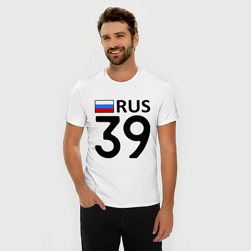 Мужская slim-футболка RUS 39 / Белый – фото 3