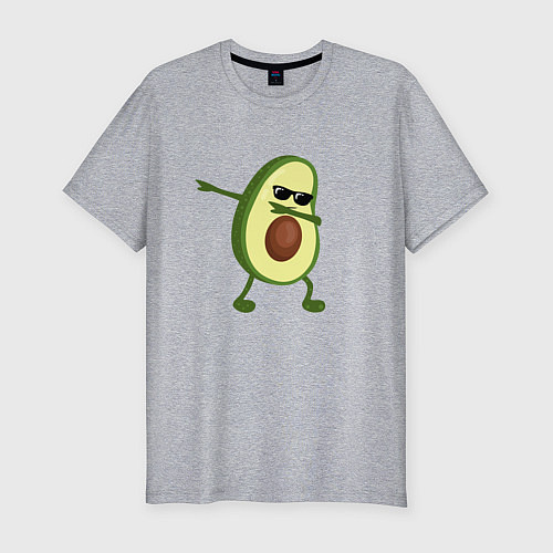 Мужская slim-футболка Авокадо дэб / Меланж – фото 1