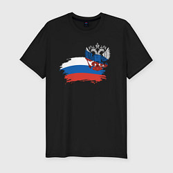 Футболка slim-fit Герб, цвет: черный