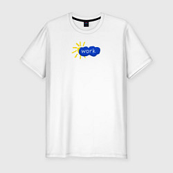 Футболка slim-fit Работа, цвет: белый