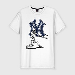 Футболка slim-fit New York Yankees - baseball team, цвет: белый