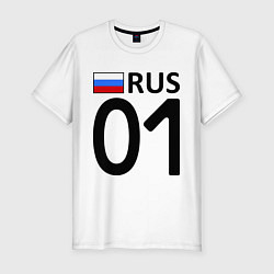 Футболка slim-fit RUS 01, цвет: белый