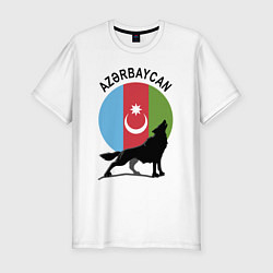 Футболка slim-fit Азербайджан, цвет: белый