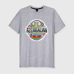Футболка slim-fit Азербайджан, цвет: меланж