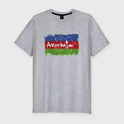 Футболка slim-fit Азербайджан, цвет: меланж
