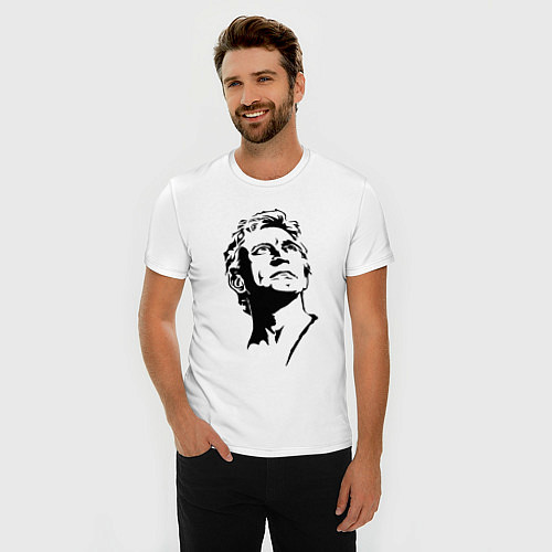 Мужская slim-футболка Кирк Дуглас / Белый – фото 3