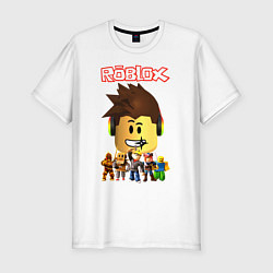 Футболка slim-fit ROBLOX, цвет: белый