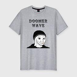 Мужская slim-футболка Doomer Wave