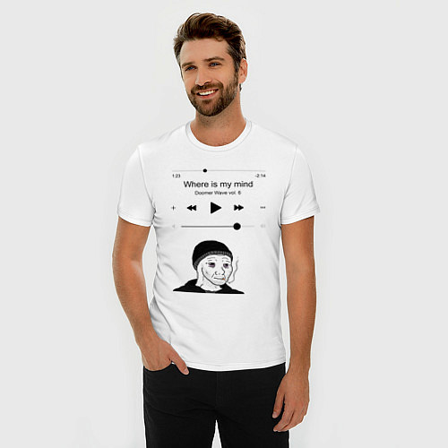 Мужская slim-футболка Doomer / Белый – фото 3