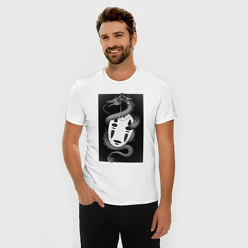 Мужская slim-футболка Унесённые призраками / Белый – фото 3