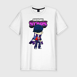 Футболка slim-fit Brawl StarsEdgar, цвет: белый