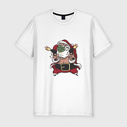 Футболка slim-fit Bad Santa, цвет: белый