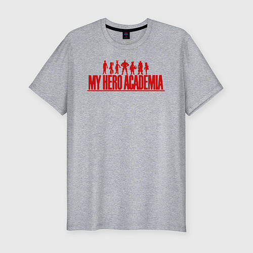 Мужская slim-футболка Моя геройская академия / Меланж – фото 1