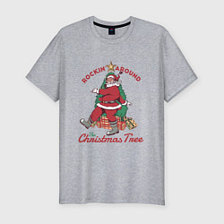 Футболка slim-fit Rockin Santa, цвет: меланж