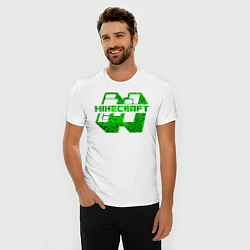 Футболка slim-fit Minecraft, цвет: белый — фото 2