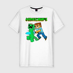 Футболка slim-fit Minecraft, цвет: белый