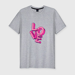 Футболка slim-fit Love is all you need Beatles, цвет: меланж
