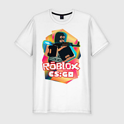 Футболка slim-fit CS:GO Roblox, цвет: белый