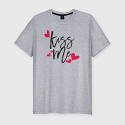 Футболка slim-fit Kiss Me, цвет: меланж