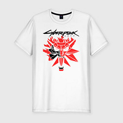 Футболка slim-fit Cyberpunk 2077, цвет: белый