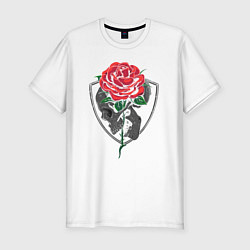 Футболка slim-fit Skull&Rose, цвет: белый