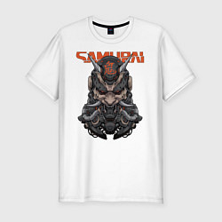 Футболка slim-fit SAMURAI Cyberpunk 2077, цвет: белый