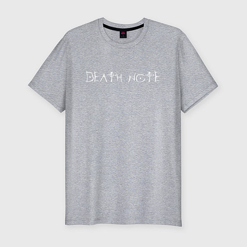 Мужская slim-футболка DEATH NOTE ТЕТРАДЬ СМЕРТИ / Меланж – фото 1
