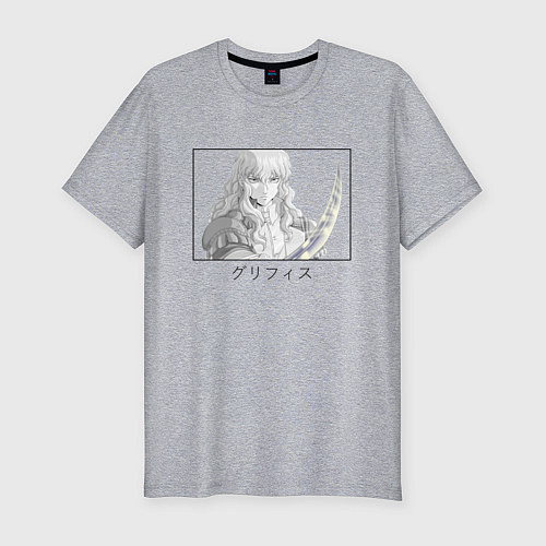 Мужская slim-футболка Гриффит / Меланж – фото 1