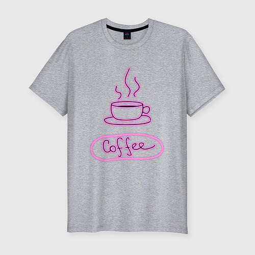 Мужская slim-футболка Кофе / Меланж – фото 1