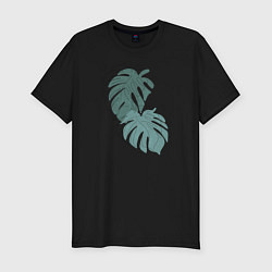 Футболка slim-fit Monstera, цвет: черный