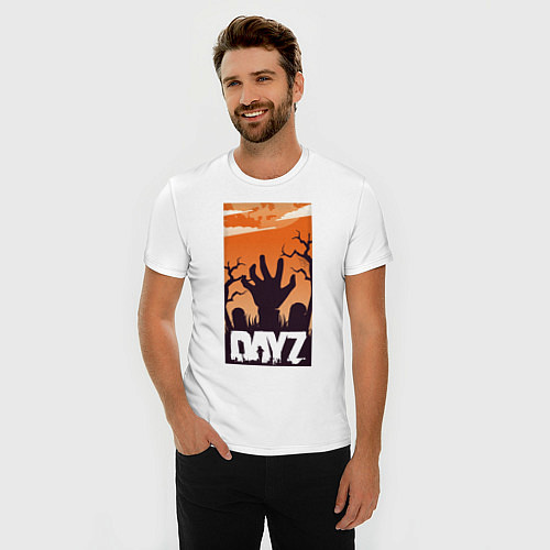 Мужская slim-футболка DAYZ ДЕЙЗИ Z / Белый – фото 3