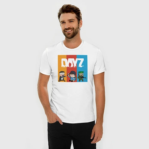 Мужская slim-футболка DayZ ДэйЗи / Белый – фото 3