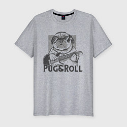 Футболка slim-fit Pug & Roll, цвет: меланж