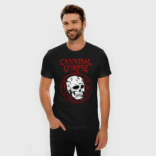 Мужская slim-футболка CANNIBAL CORPSE / Черный – фото 3