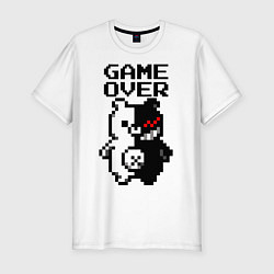 Футболка slim-fit MONOKUMA GAME OVER, цвет: белый