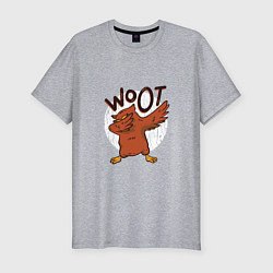 Футболка slim-fit Dabbing Owl, цвет: меланж