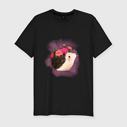 Футболка slim-fit Ежик, цвет: черный