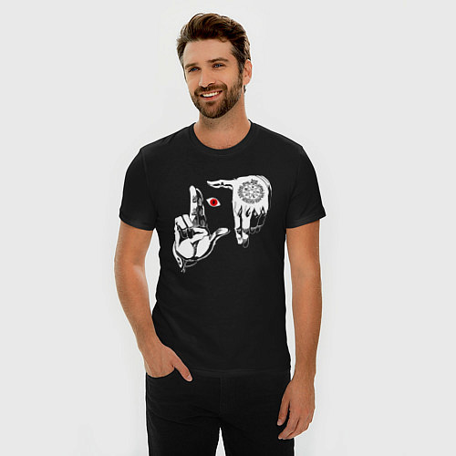 Мужская slim-футболка Алукард, Хеллсинг / Черный – фото 3