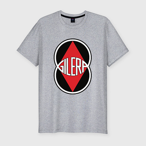 Мужская slim-футболка Gilera Мото Лого Z / Меланж – фото 1