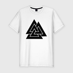 Футболка slim-fit Валькнут Valknut Z, цвет: белый