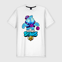 Футболка slim-fit Сквик Squeak Brawl Stars, цвет: белый