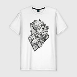 Футболка slim-fit Хисока hunter x хантер 2011, цвет: белый