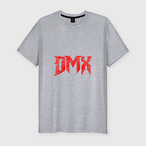 Мужская slim-футболка Рэпер DMX логотип logo / Меланж – фото 1