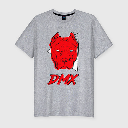 Мужская slim-футболка DMX Pitbull / Меланж – фото 1