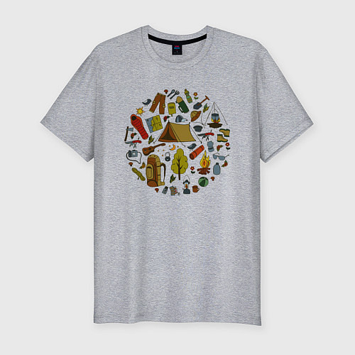 Мужская slim-футболка Романтика / Меланж – фото 1