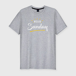 Футболка slim-fit Sunday привет воскресенье, цвет: меланж