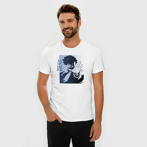 Мужская slim-футболка Моя геройская академия Даби / Белый – фото 3