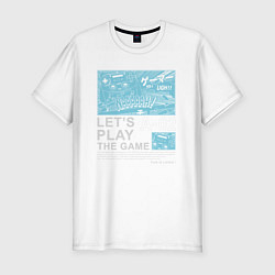 Футболка slim-fit LETS PLAY THE GAME ГЕЙМЕР, цвет: белый